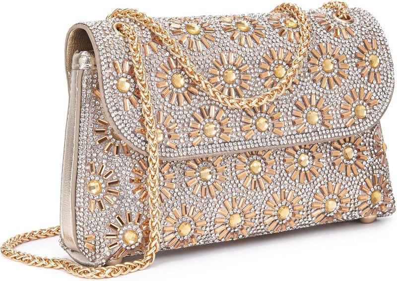 BBTT.ful Shoulder Bags Crossbody Bag Purses Handbags Crystals Rhinestone Evening Bag for Women Clutch Purse with Chain - Image 1